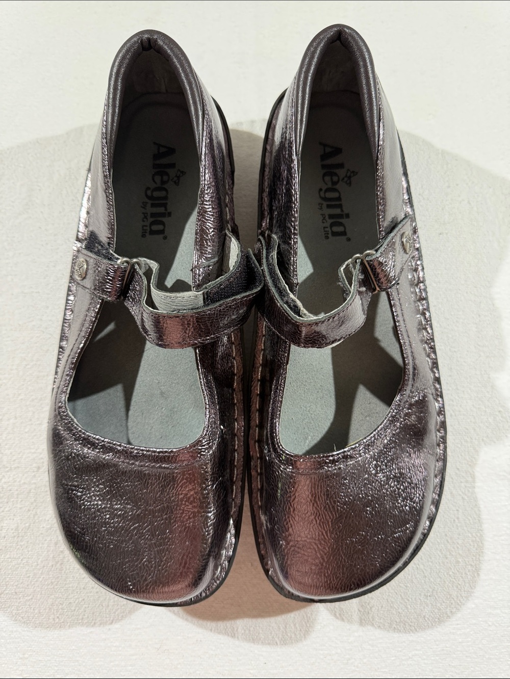 Alegria Women's Metallic Pewter Mary Jane Shoes